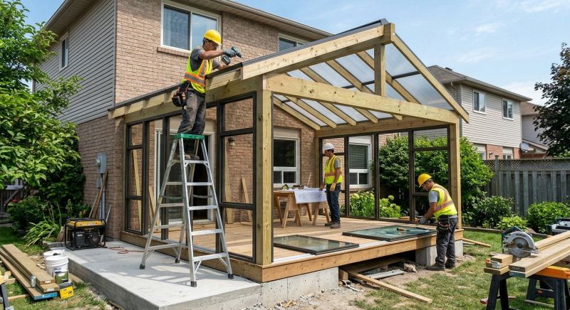 Sunroom Addition Construction in Asheville, NC